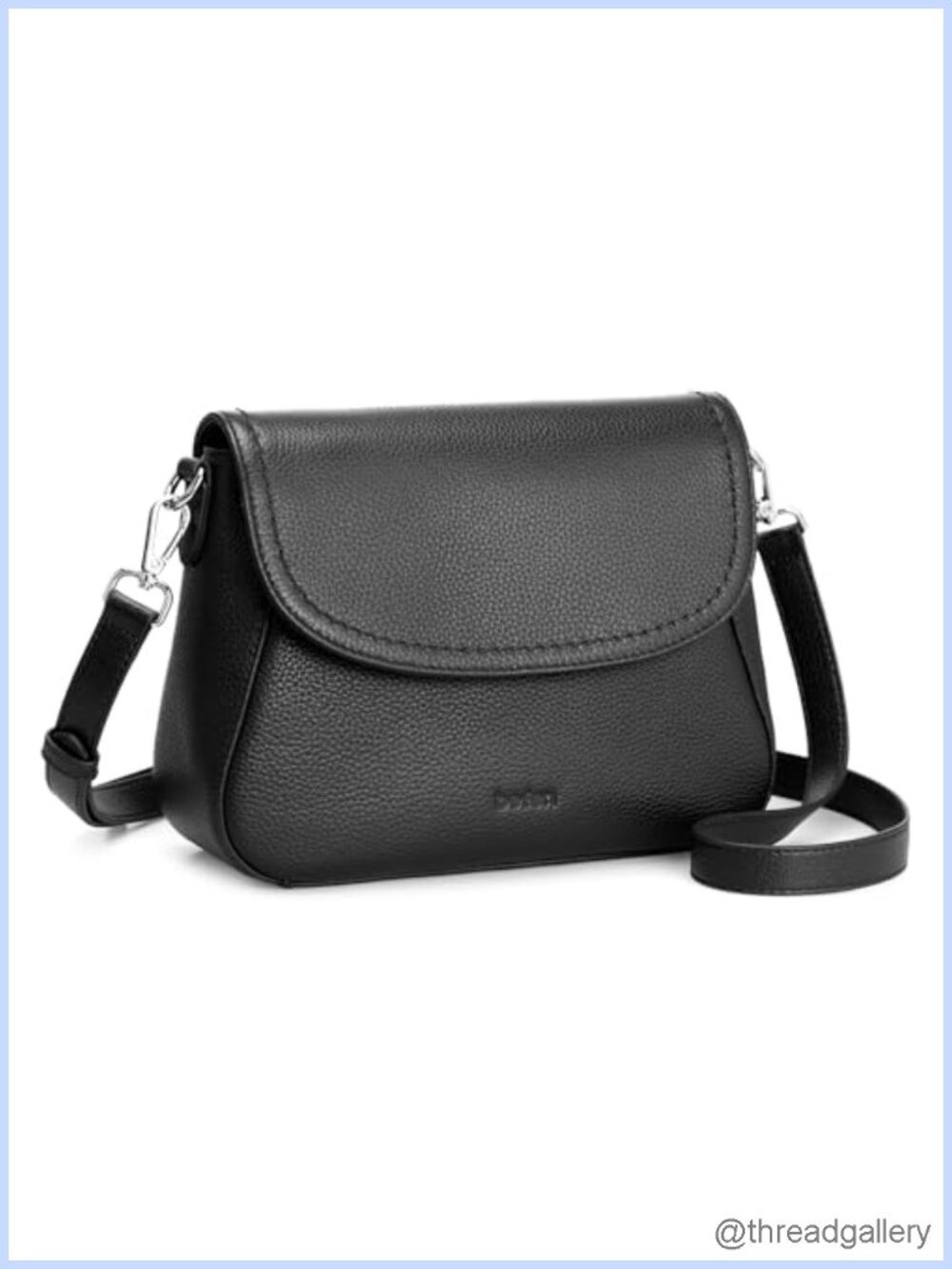 Genuine Leather Crossbody Bag RFID Blocking Saddle Purse
